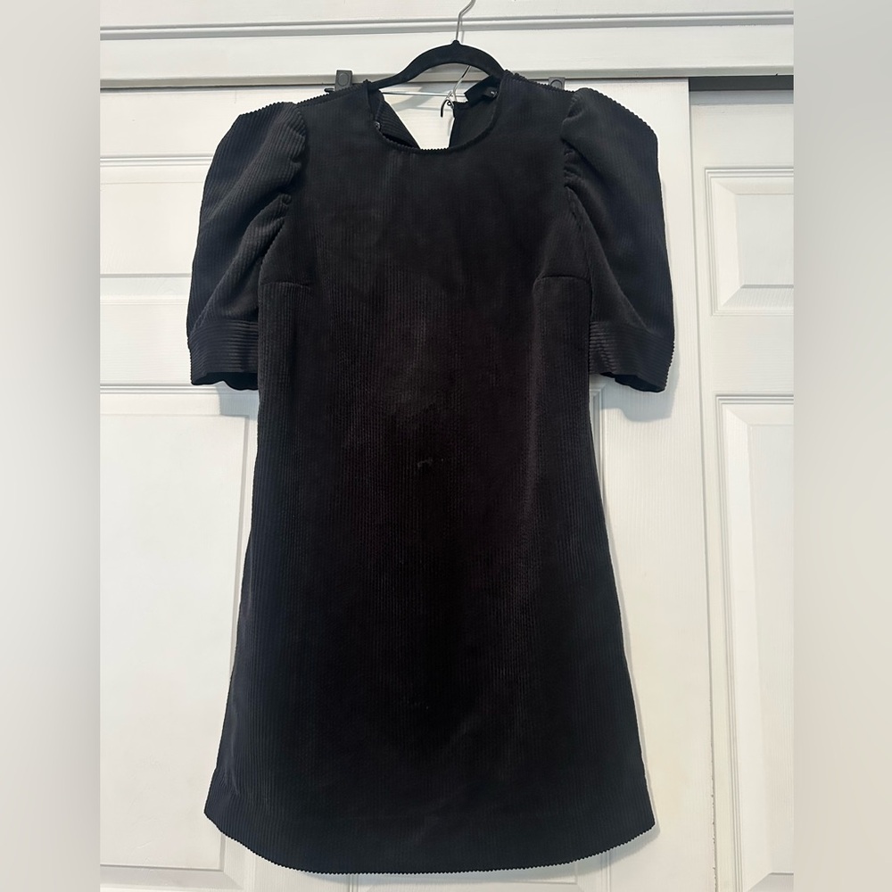 Who What Wear Black Corduroy Dress
